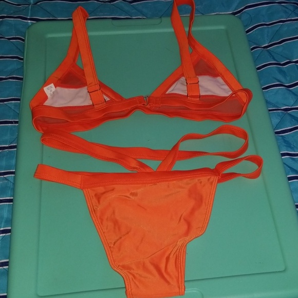 High Waist Bikini in Orange - Picture 5 of 8